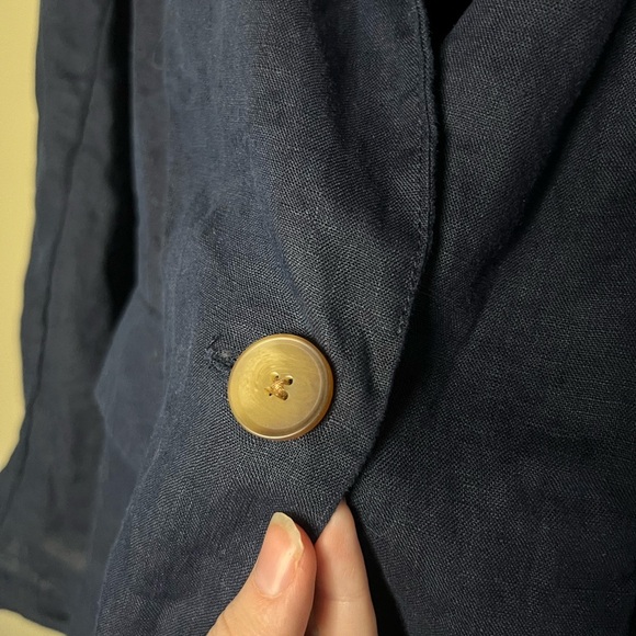 Quince 100% European Linen Blazer Deep Navy - Picture 6 of 9
